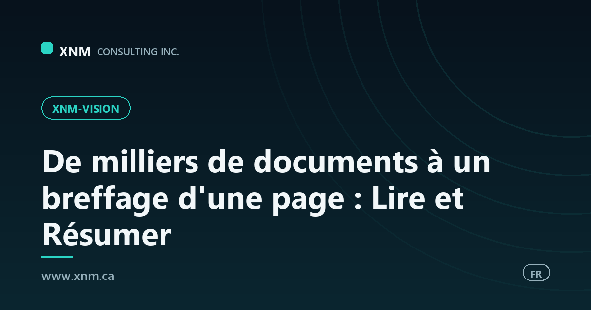De milliers de documents à un breffage d'une page : Lire et Résumer