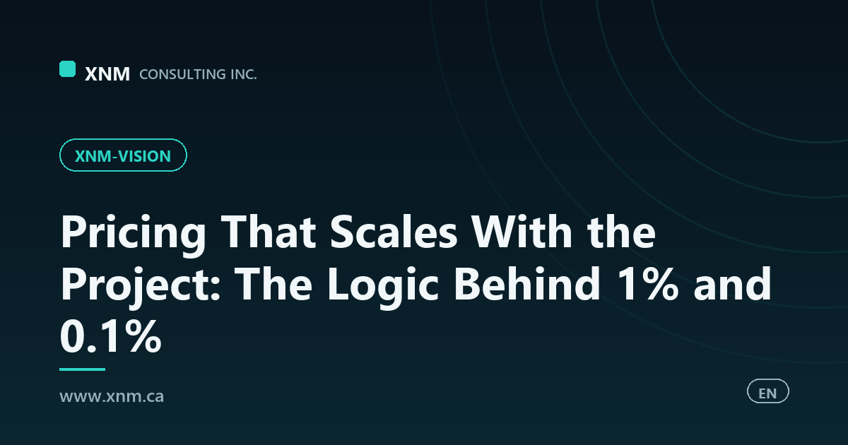 Pricing That Scales With the Project: The Logic Behind 1% and 0.1%